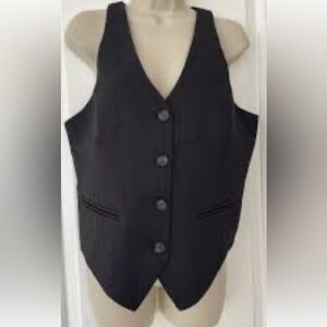 Steve Madden Classic Black Vest with Extra button
Size S